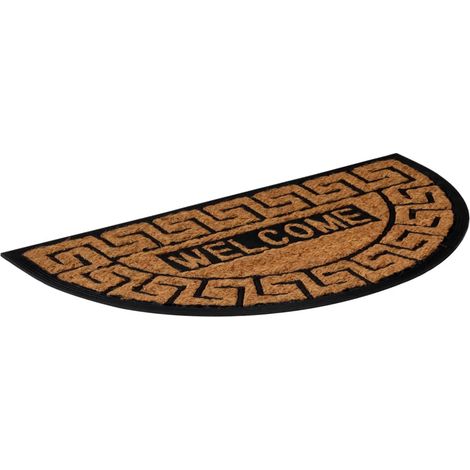 Maison Exclusive - Fußmatte Halbrund 45x75 cm Gummi und Kokosfase