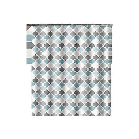 Duschvorhang, schimmel- und fäulnisbeständig, wasserdicht, Polyester, dekorativ, Badezimmervorhang mit 12 Haken, 180 x 180 cm