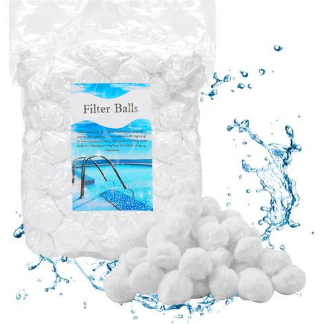 Balles filtrantes de 2000g pour systèmes de filtration à sable Convient pour les filtres de piscine,les installations de filtration de piscine et les aquariums Balles filtrantes blanches (1/5)