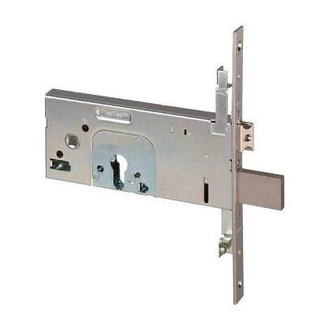 SERRATURA METALLO INFILARE 56357 CISA  B.Q INOX F.MM 22 F.SAG.TRI+SCR+Q8 H.MM 64 E.MM 100