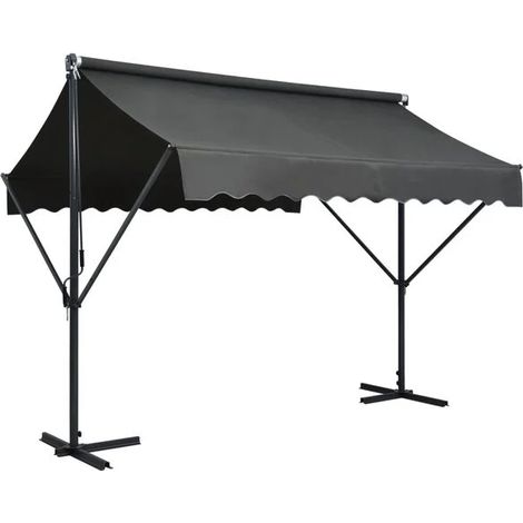 Store autoportant 300 x 300 cm gris anthracite (1/5)