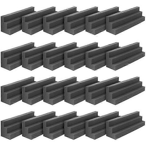 24 Stück S-Acoic-Schaumstoffplatten, Schallpolsterung, Studioschaum für Er-Klangschaum (1/4)