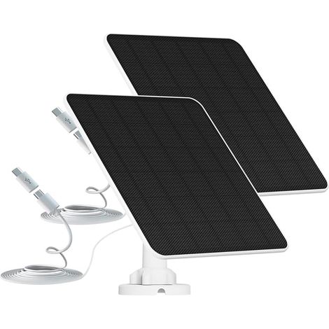 Solar Panel for Security Camera, Solar Panel for Outdoor Camera with Battery, Solar Panels with Cable (1/4)
