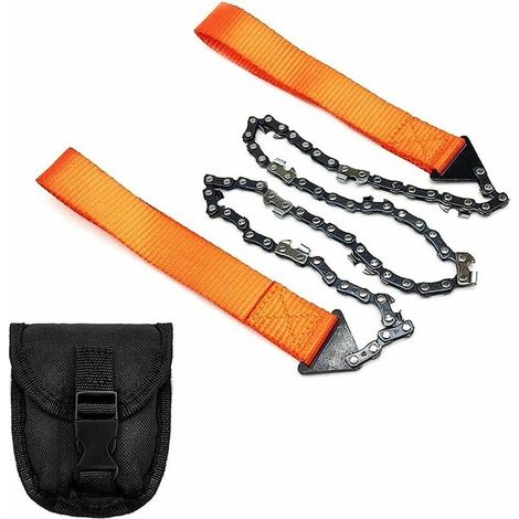 Taschensägen-Handsäge, tragbare manuelle Kettensäge, Taschenkettensägen-Überlebensset für Camping, Wandern, Überlebensausrüstung,