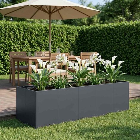 Cache-pot de jardin Anthracite 200 x 80 x 60 cm (1/5)