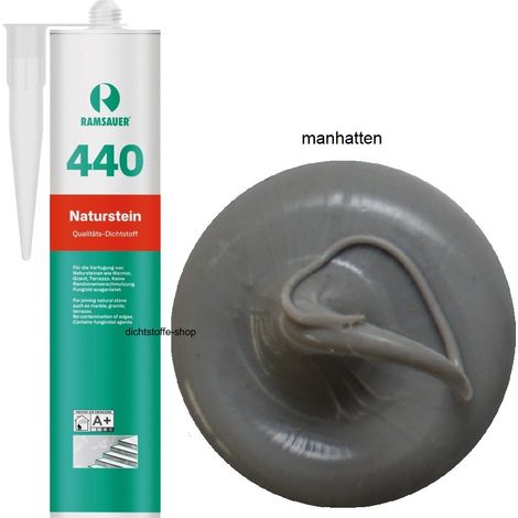 Ramsauer 440 Naturstein Silikon Fugen Dichtstoff 310ml Kartusche manhatten (1/5)