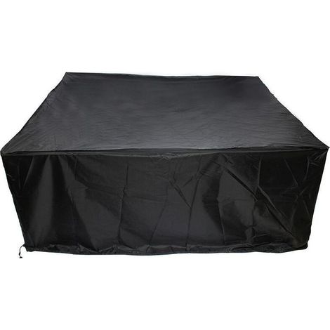 Housse de protection Meuble Table polyester L.200 x l.200 x H.85 cm noir (1/5)