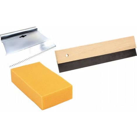 Kit pose joint : éponge, raclette, peigne V5x5 - MEJIX (1/2)