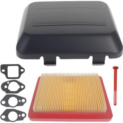Kit Couvercle Filtre Air - 7 Pièces - Plastique Robuste - Avec Valve Carburant - Tondeuse Honda GCV170 GCV190 - Noir (1/4)