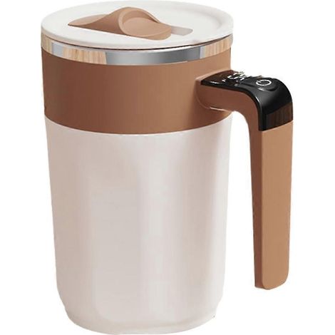 Intelligenter 400-ml-Kaffeebecher mit LED-Temperaturanzeige, hergestellt aus Edelstahl 316 und mit einem Magneten zum Umrühren des Kaffees. (1/5)