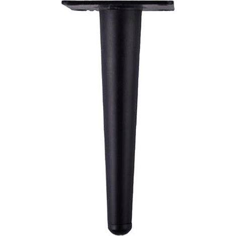 Pied De Meuble Rond Conique En Métal Pour Canapé Armoire Lit Table Chaise Hauteur 15cm Noir - 1 Pièce (1/5)