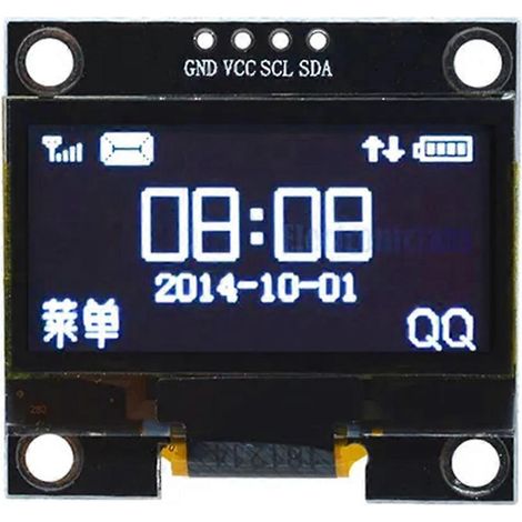1,3-Zoll-OLED-Displaymodul, 4-polige I2C-Kommunikationsschnittstelle (schwarz) (1/5)