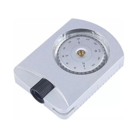 Clinomètre portatif Compact Professionnel en Aluminium pour altimètre précis pour mesurer Les hauteurs Pentes Angles Argent (1/4)
