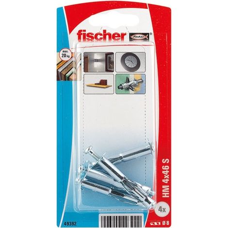 FISCHER - Cheville corps creux hm 4x45 s blist/4 (1/6)