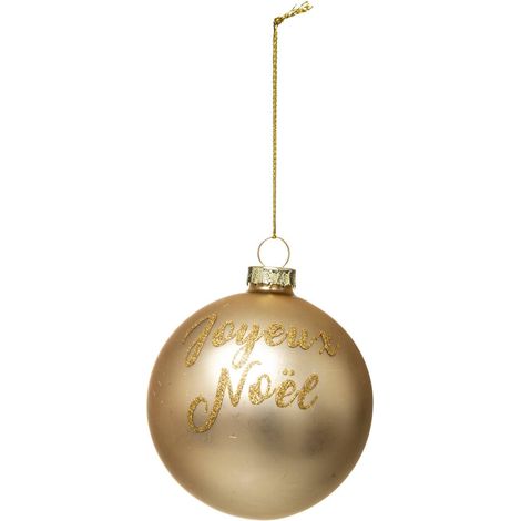 Glas-Weihnachtskugeln 80 mm Gelb Glitter 3er-Sortiment - Golden