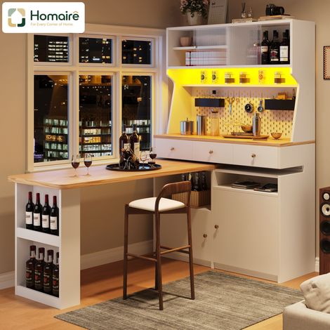 Buffet en mdf blanc avec dimensions 120 x 40 x 80 cm HOMAIRE (1/5)