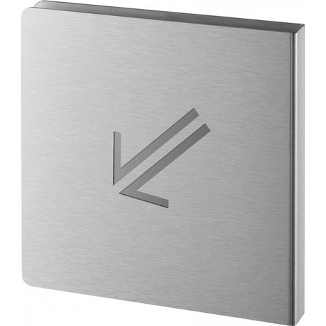 Pittogramma freccia 45° in basso a sinistra in acciaio inox spazzolato 120 x 120 mm – THIRARD (1/2)