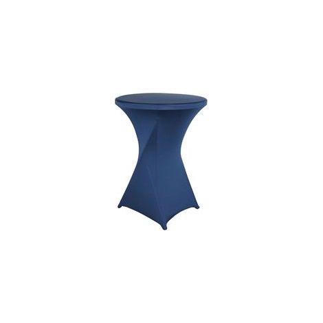 Housse de Table de bistrot - Mange Debout - Deco Cocktail - Stretch Spandex （bleu marine） 60cm×110cm