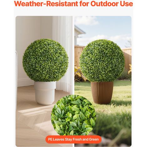 Boule Buis Topiaire Artificiel Extérieur - 584 mm Fausse Plante (1/5)
