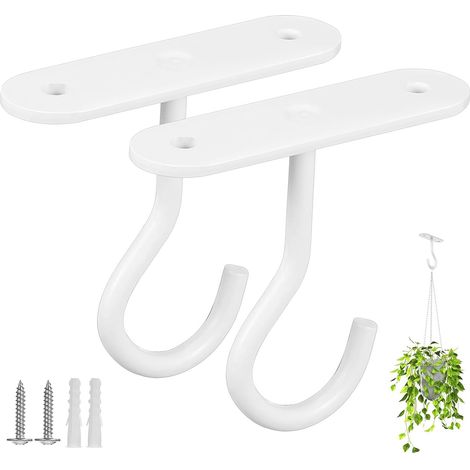 2 crochets plafond, blanc, pour suspension et décoration (1/5)