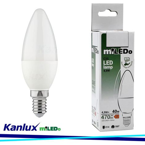 Lampada LED Fiamma C35 - E14 - 4,9W - Bianco caldo 3000K - 470lm (1/3)