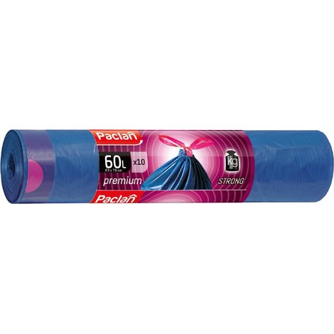 Sacchi per la spazzatura Paclan Premium 60l 10 pezzi 134554