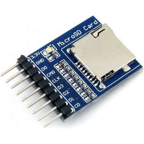 Carte de développement pour module de stockage de carte Micro-SD (TF), module de carte SD, support de carte SD, pas de 2,54 mm pour ports SDIO et SPI (1/5)