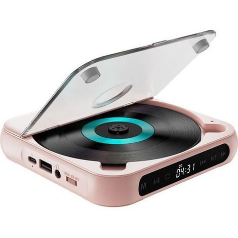 tragbarer CD-Player mit eingebautem Lautsprecher, Stereo-CD-Wiedergabe und LCD-Bildschirm, ideal für Zuhause und unterwegs (1/5)