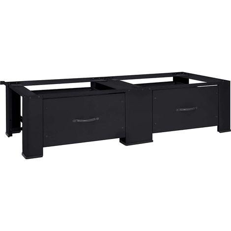 Pedestallo per Lavatrice 2 pcs Nero 127 x 54,5 x 32,5 cm vidaXL