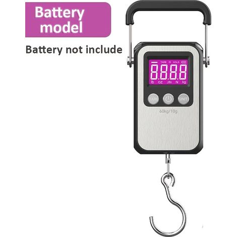 60kg 10g Portable Digital Weight Scale Electronic Luggage Scale LCD Hanging Hook Scale Weighing Balance-No Battery Included. (1/5)
