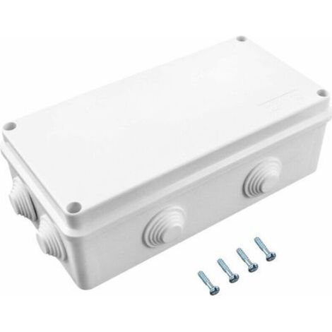 Boîte de distribution étanche IP65 en plastique ABS, pour usage extérieur, blanche, dimensions 200 × 100 × 70 mm (1/4)