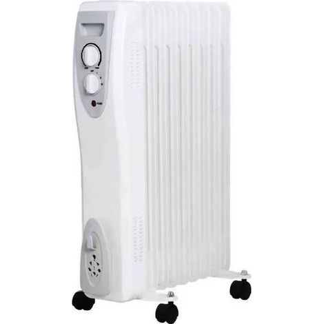 Aster Radiateur à huile électrique blanc 1500W 7 éléments
