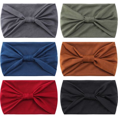 Serre-Tête Sport - Bandeau Élastique Antidérapant - Pour Yoga Course Fitness - Lot De 6 Pièces (1/5)