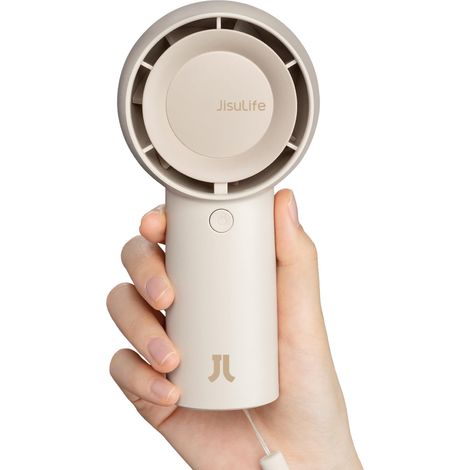 Mini Ventilateur Turbo Portable [16H Max] Personnel, Rechargeable USB 4000mAh, Petit Ventilateur de Poche à Piles avec 5 Vitesses-Marron (1/5)