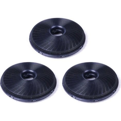 Trade-Shop Aktivkohlefilter Ø190mm für Zanussi, Gorenje, Brandt, Best, Sauter, De Dietrich, Westinghouse, Juno, Zanker, Boretti Dunstabzugshauben - 3 Stück (1/4)