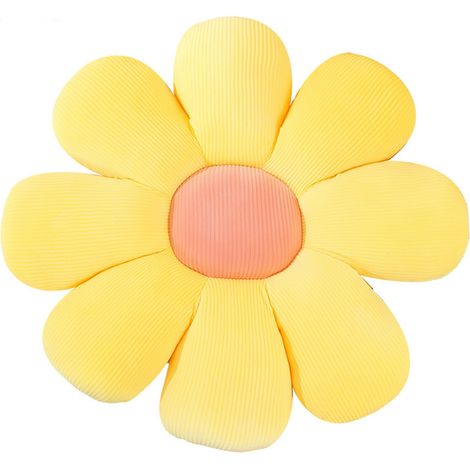 Coussin De Siège En Forme De Pâquerette - Fibres Ultra-Fines Et Rembourrage En Coton PP - Pour Lit Canapé Bureau Sol Coin Lecture - 1 Pièce (1/5)