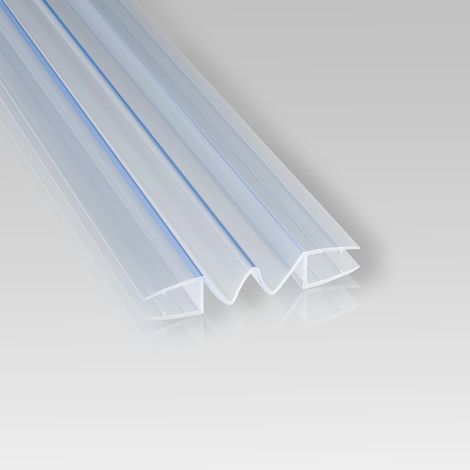WITEN&NOCK Duschdichtungen Ersatzdichtung entfaltbar für Glas zu Glas Verbindung Duschtür Dichtung Gerade Glasstärke 5 mm 6 mm Länge 200 cm