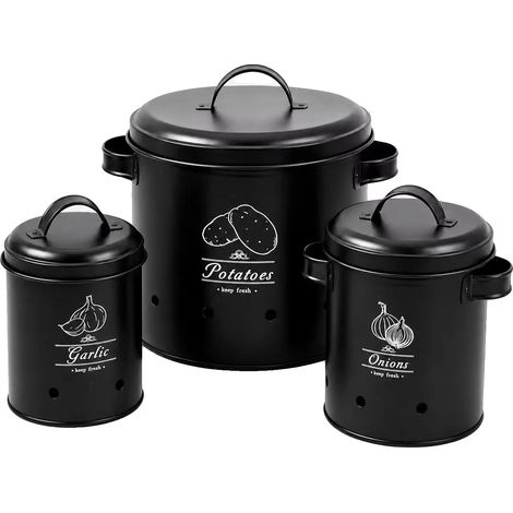 Contenedores de almacenamiento, diseño ventilado, construcción metálica duradera, color negro. (1/2)