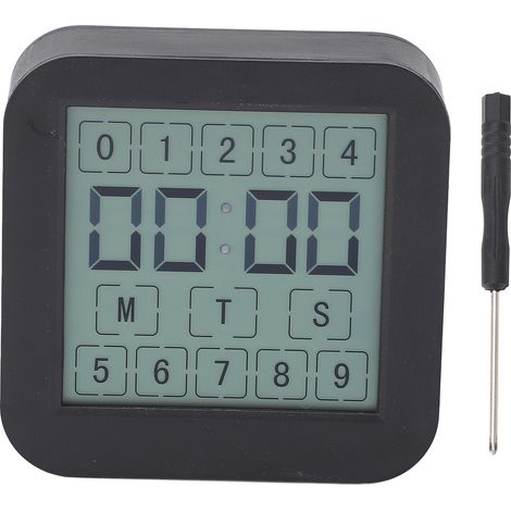 Thermomètre-hygromètre numérique avec minuteur et horloge, écran LCD rétroéclairé, indicateur de température et d'humidité (1/5)