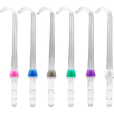 Embouts incurvés pour hydropulseur Waterpik, embouts de rechange pour hydropulseur Waterpik (6 embouts pour prothèses dentaires implantaires) (1/3)