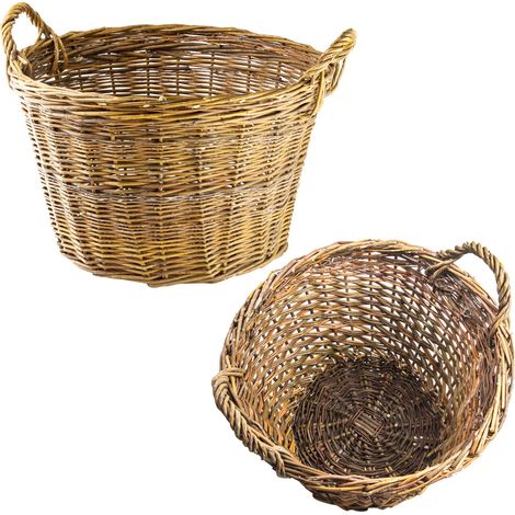 Weidenkorb Korb Kartoffelkorb Kaminholzkorb Erntekorb Holzkorb Dekokorb 55cm (1/5)
