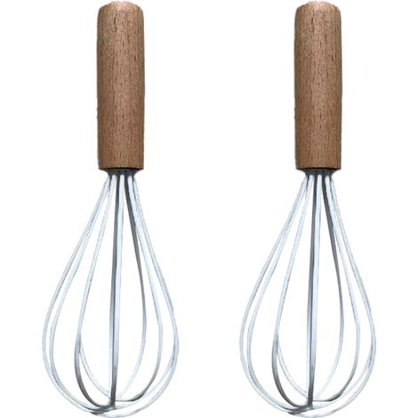 Fouet - Silicone Et Bois - Pour Oeufs Blancs Doeufs Pates A Gateaux Sauces - 1 Piece (1/5)