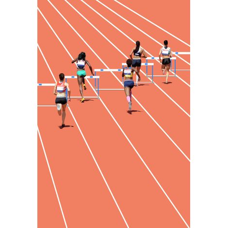 Tableau sur toile course féminine 30x45 cm - Impression sur Toile Murale Décorative - Image imprimée en HD sur Toile - Toile sur Châssis en Bois FSC - Fabriqué en France (1/5)