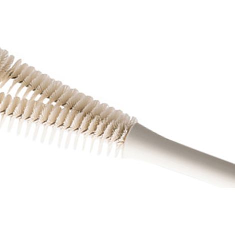 [Brochette de Lavage pour Tasses et Bouteilles] Brosses de Nylon L Shaped avec Finition Anti-Odeur et Brossette Cachée [ABS/Silicone - Gris - 130g] (1/4)