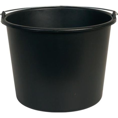 Cubo de albañil GRIPLINE D 12l negro Plástico.