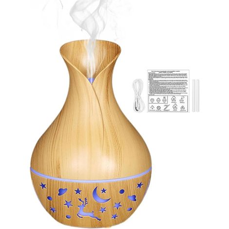 Aroma Diffuser für Wohnzimmer, buntes LED Licht, kühler Nebel, Duftvernebler für Zuhause, Entspannung (1/3)