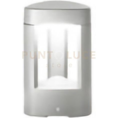 GES483- PALETTO IN ALLUMINIO 1 LUCE ATTACCO GX53 GRIGIO METALLIZZATO H.20CM