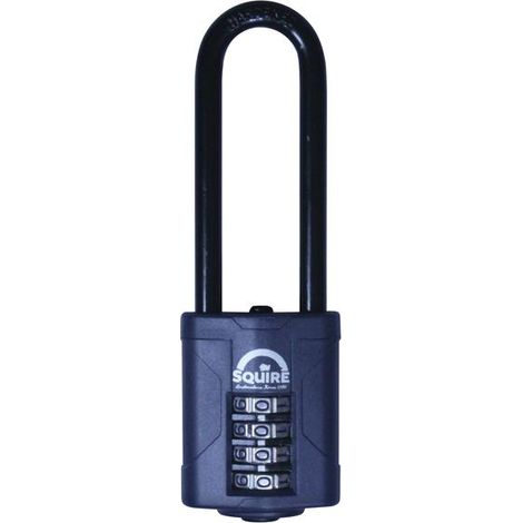 Squire CP4025BX CP40/2.5 4-Wheel Combination Padlock with 40mm Body and 63mm Extra Long Shackle (Boxed) (1/2)