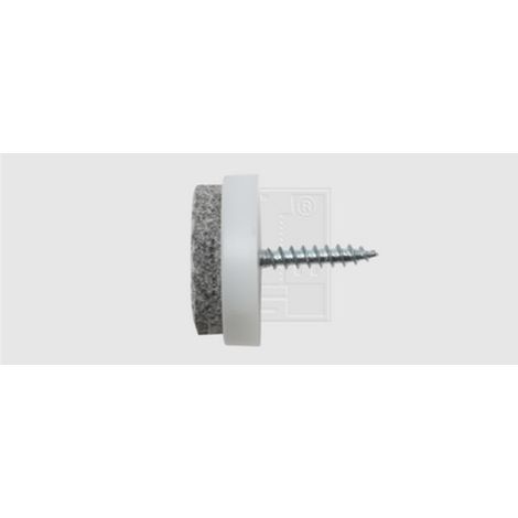 Swg Filzgleiter rund weiß 24 mm - 25er Pack