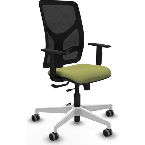 Chaise de bureau piqueras y crespo Motilla noir vert olive (1/2)